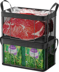 iSPECLE Deep Freezer Organizer Bins - 2 Pack Large Stackable Freezer Organizer Bins for 5 to 7