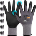 Kebada W2 Work Gloves for Men and Women, Nitrile Coated Working Gloves for Gardening, Construction
