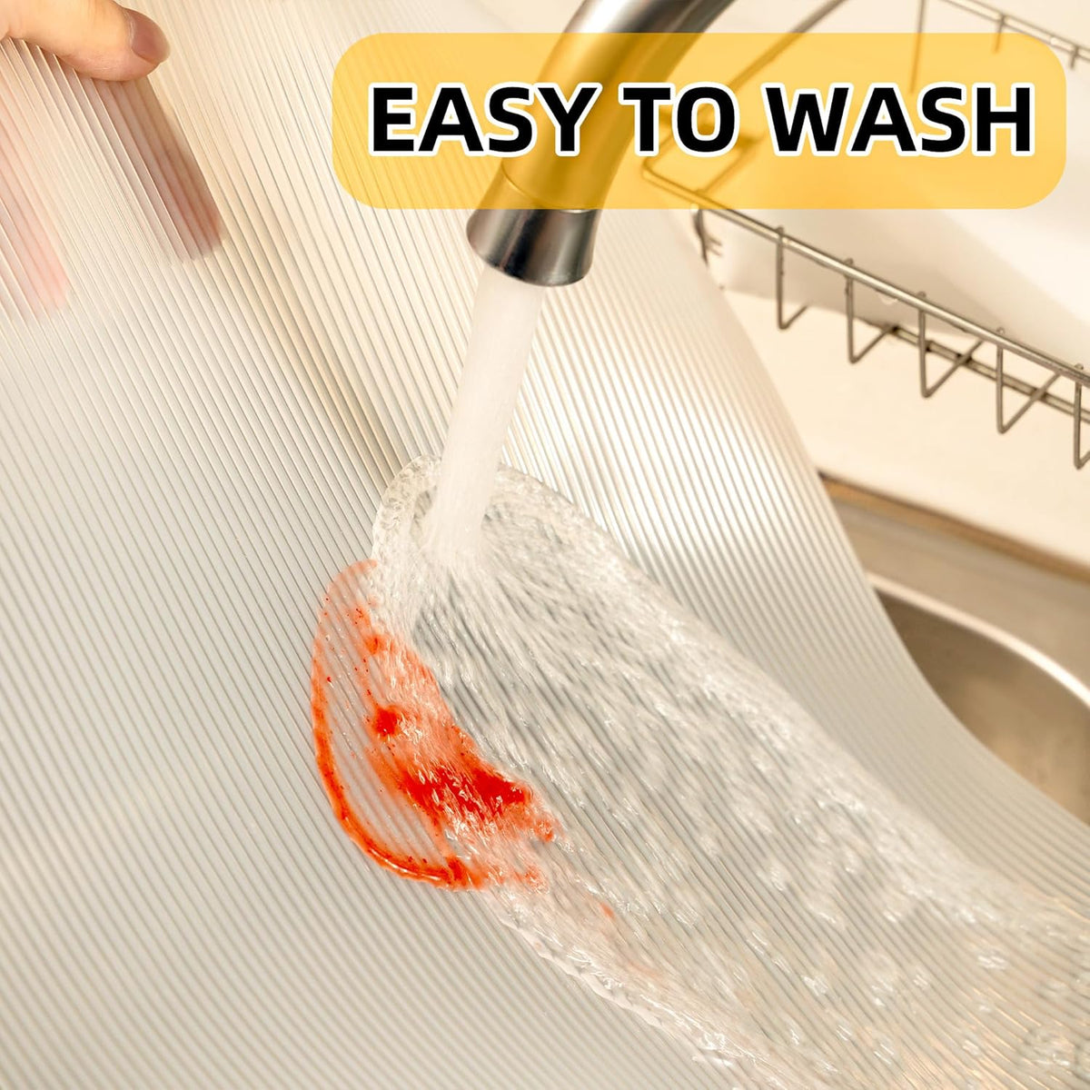 Shelf Liner Non Slip,Non Adhesive Cabinet Liner,Waterproof Drawer Liner,Food-Grade EVA Material for
