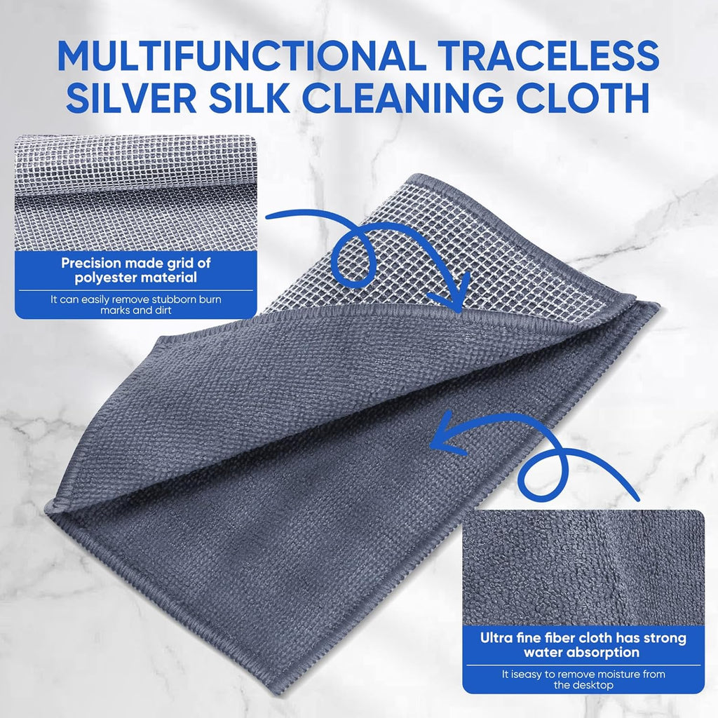 10Pcs New Upgrade 2-Layer Non Scratch Wire Dishcloth,Wire Dishwashing Rag, Non-Scratch Wire
