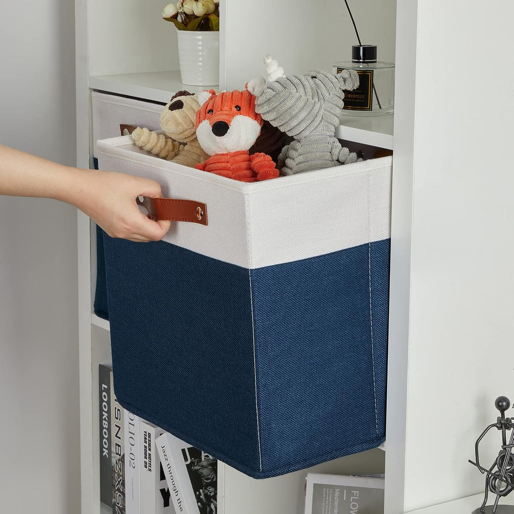 DULLEMELO 13 inch Cube Storage Bins, Gift Baskets Empty for Boy Girl Mother Father Christmas