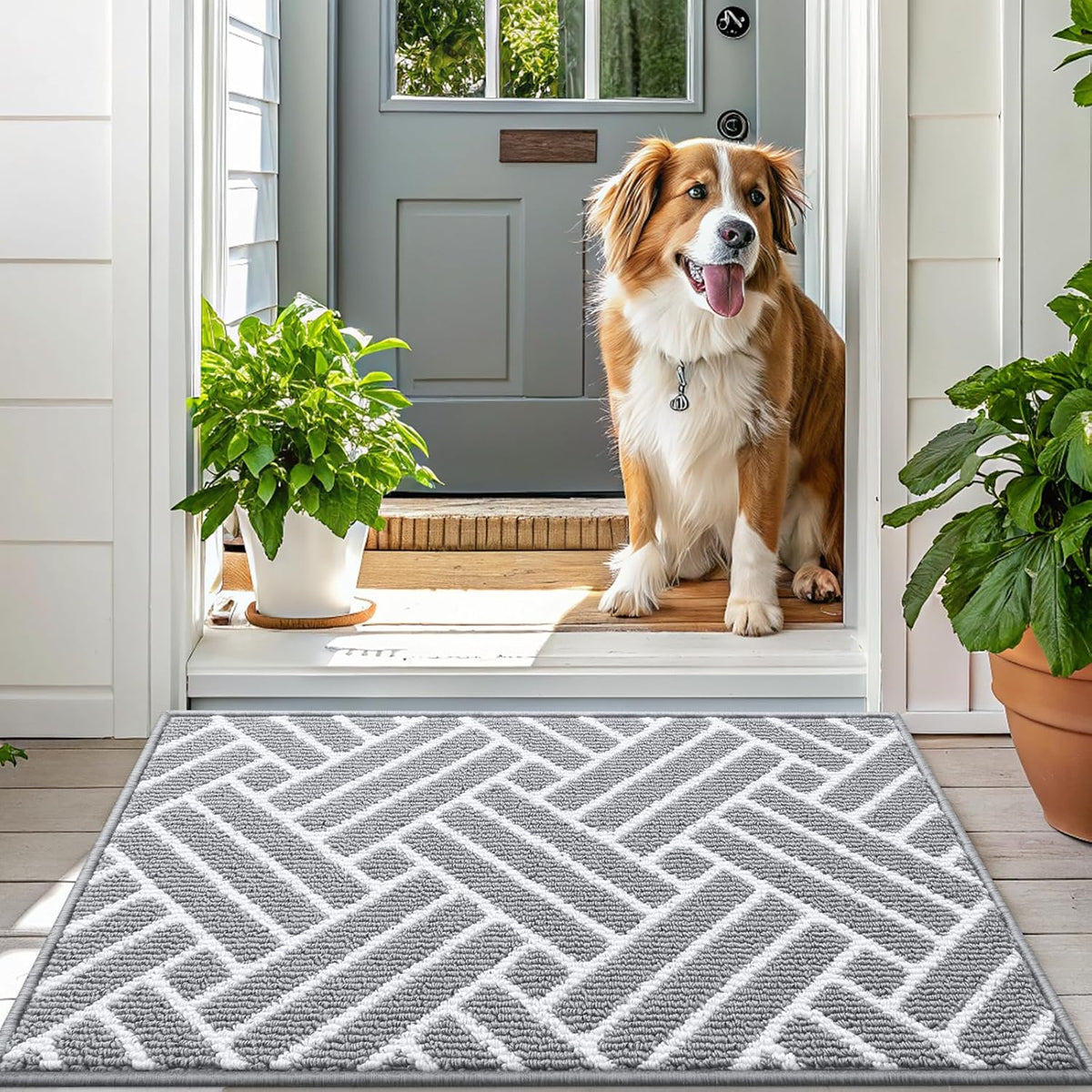 OLANLY Indoor Door Mat, 36x24 Inch, Dirt Resistant and Absorbent, Non-Slip Rubber Backing Floor