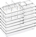 Criusia Drawer Organizer - 18 Pack Clear Large Kitchen Drawer Organization Trays, Non-Slip Dividers