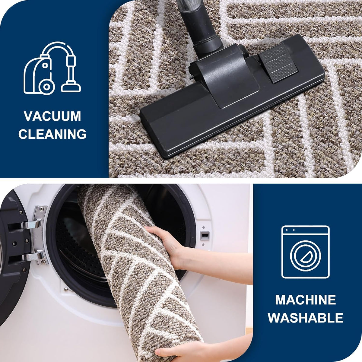 OLANLY Indoor Door Mat, 48x32 Inch, Dirt Resistant and Absorbent, Non-Slip Rubber Backing Floor