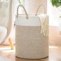 INDRESSME Tall Wicker Laundry Basket, Large Woven Clothes Hamper for Bedroom, Bathroom, Living