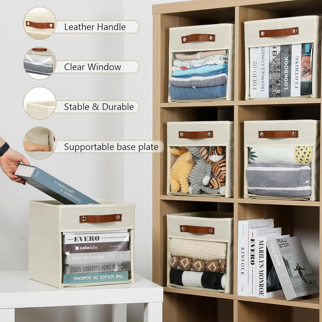 HNZIGE 11 x 11 Storage Cubes Bins for Storage Organizer,Shelf Fabric Storage Bin for Cube