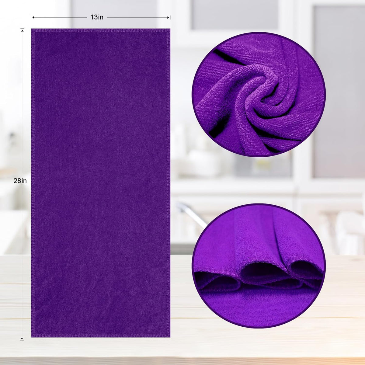 kimteny 13x28 Inches Kitchen Cloth Dish Towels, 400 GSM Premium Dishcloths, Super Absorbent Coral