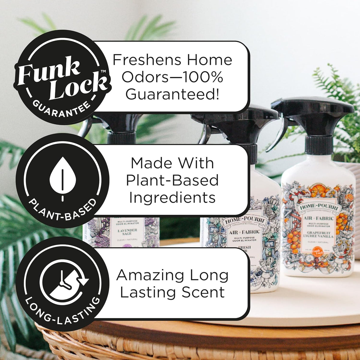 Home-Pourri Air + Fabric Multi-Purpose Odor Freshener Spray, 11 Fl Oz, Up to 570 Uses, Fresh Air
