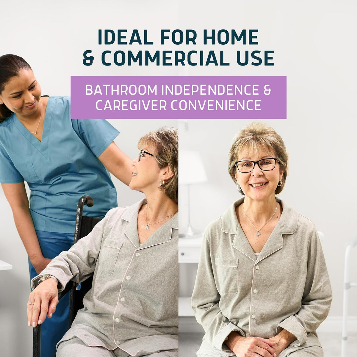 Lunderg Commode Liners with Absorbent Pads - Lavender Scent Medical Grade 150 Count Universal Fit
