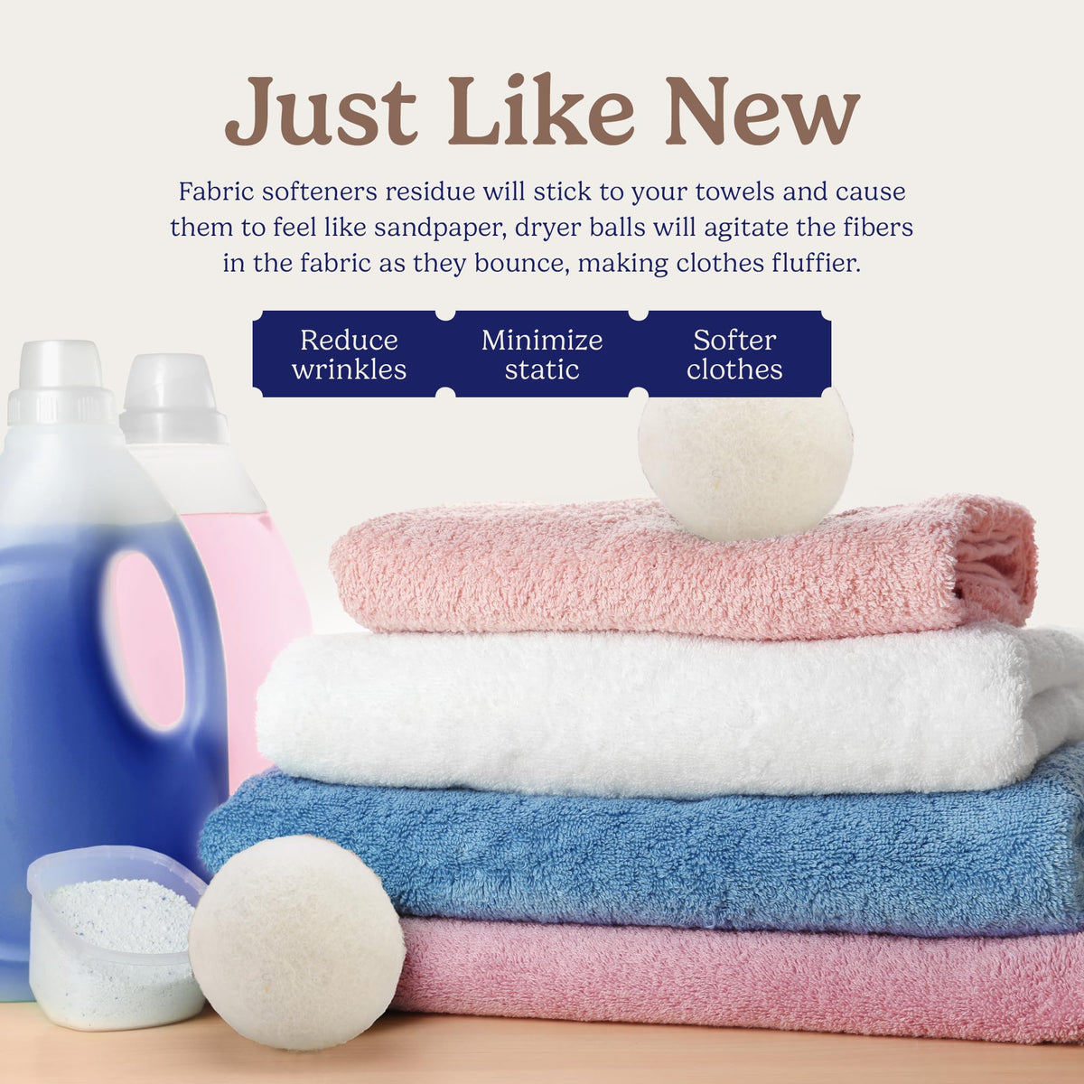 Handy Laundry Wool Dryer Balls 6-Pack, Natural – view 6