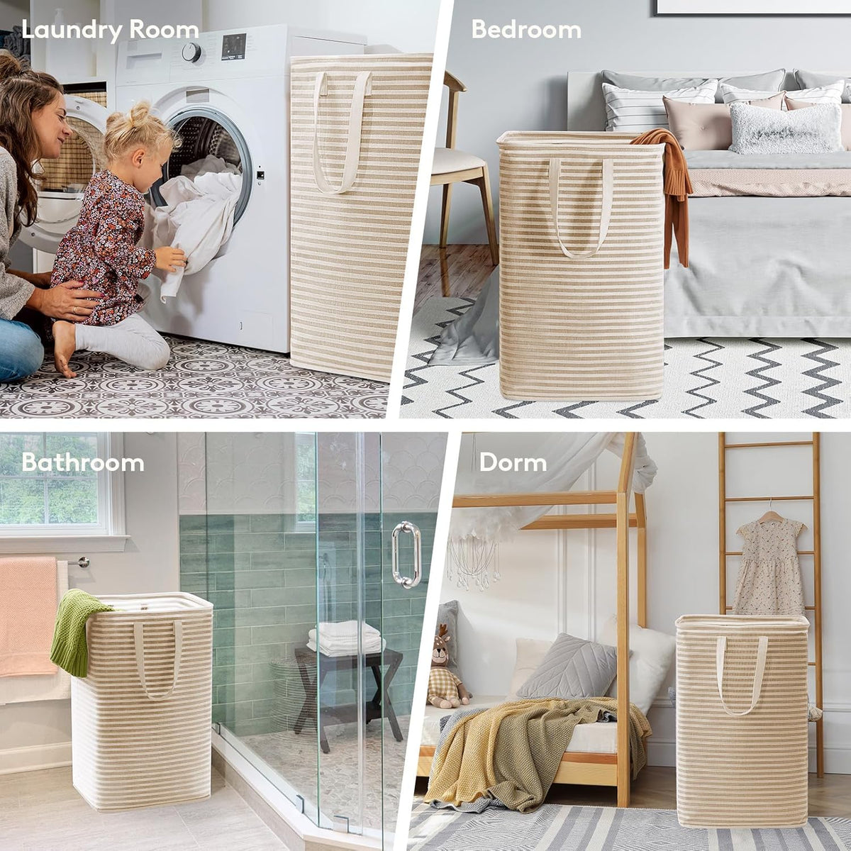 Lifewit Laundry Hamper Large Collapsible Laundry Basket, Freestanding Waterproof Clothes Hamper