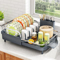 SAYZH Dish Drying Rack - Expandable Dish Rack for Kitchen Counter, Rust-Resistant Dish Drainer with