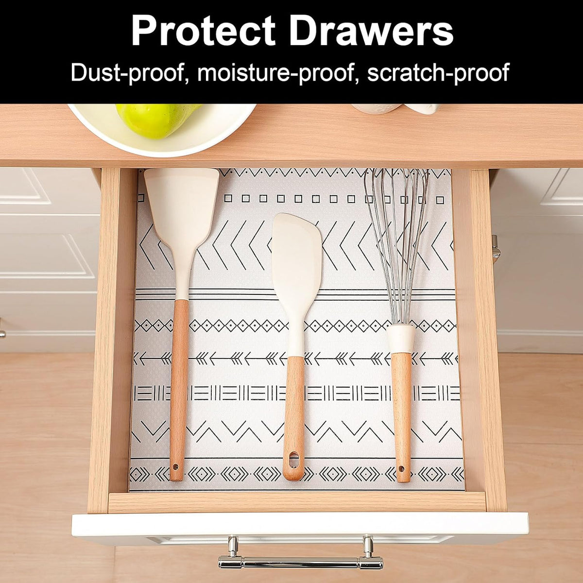 Cooyes Shelf Liners for Kitchen Cabinets Refrigerator Liners Waterproof & Oil-Proof Kitchen