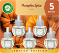 Air Wick Plug in Scented Oil Refill, 5 ct, Pumpkin Spice, Air Freshener, Essential Oils, Fall