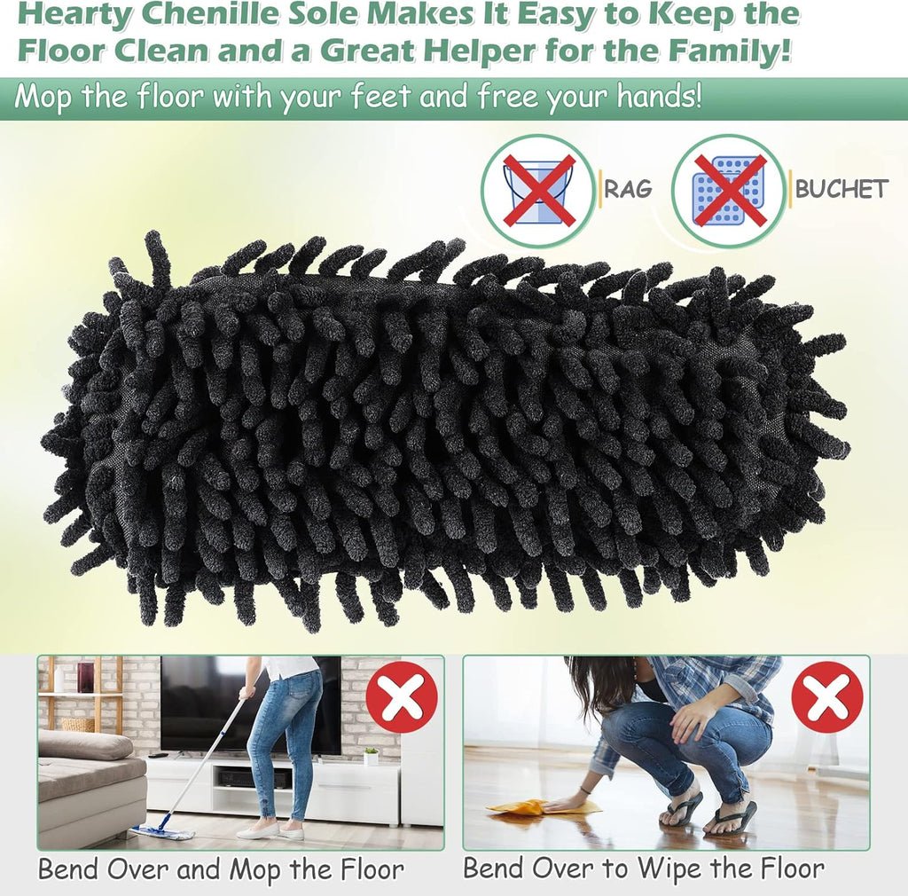 Microfiber Floor Mop Slippers House Dust Cleaning Tool Detachable Washable Shoes for Kitchen House