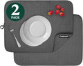 Cuisinart Dish Drying Mats for Kitchen Counter - (2) 18" x 24" Ultra Absorbent Dish Drying Mat XL