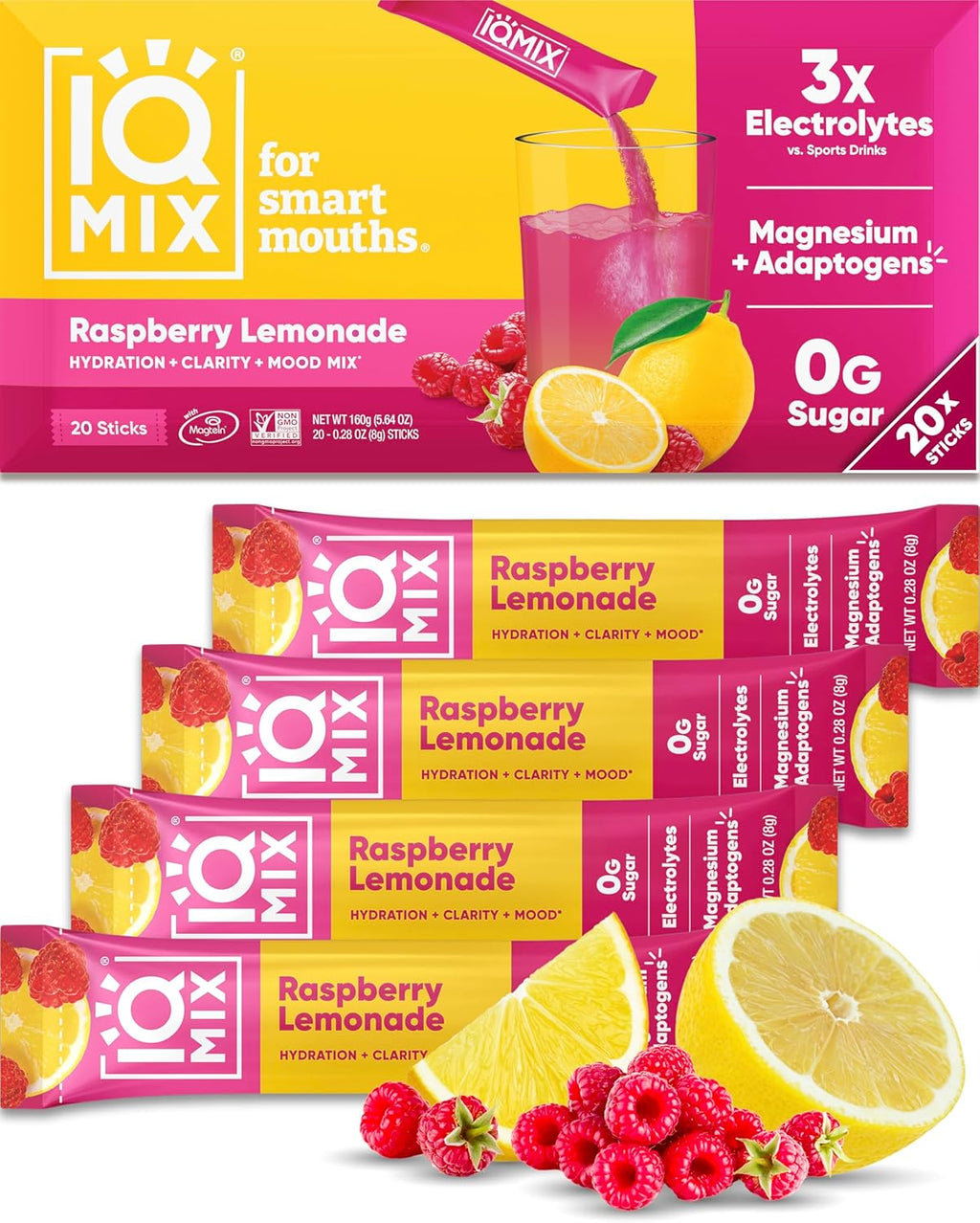 IQMIX Hydration Electrolyte Powder – 4-in-1 Formula for Hydration, Mental Clarity, Mood and