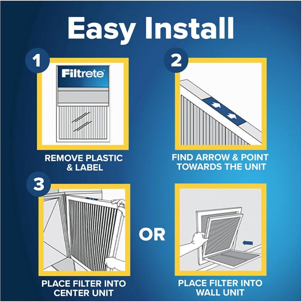 Filtrete 17.5x29.5x1 AC Furnace Air Filter, MERV 11, MPR 1000, Micro Allergen Defense, 3-Month