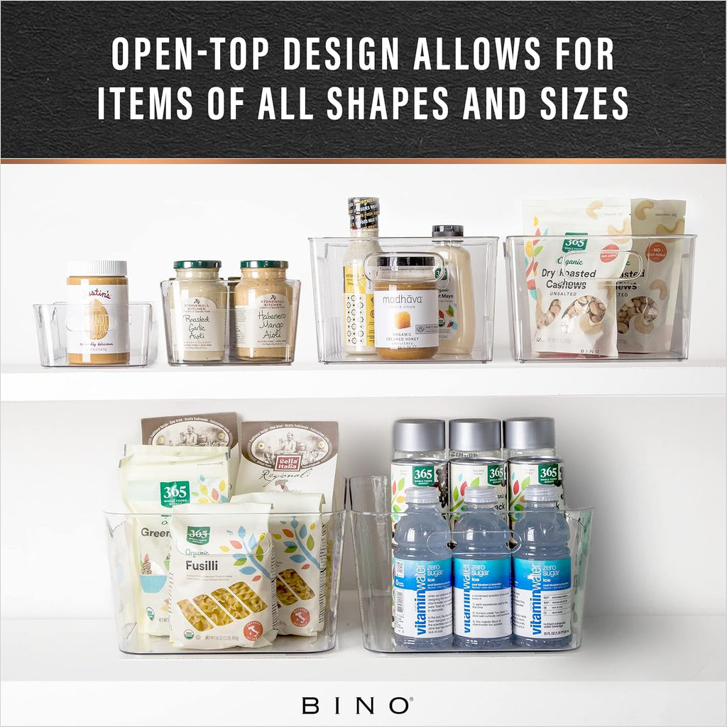 BINO | Plastic Organizer Bins, X-Small - 4 Pack | THE SOHO COLLECTION | Multi-Use Organizer Bins |