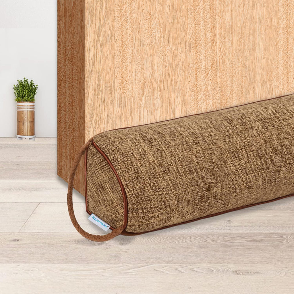 NABOWAN 38" Weighted Under Door Draft Stopper -Triangular Door Draft Blocker with Hook Loops for