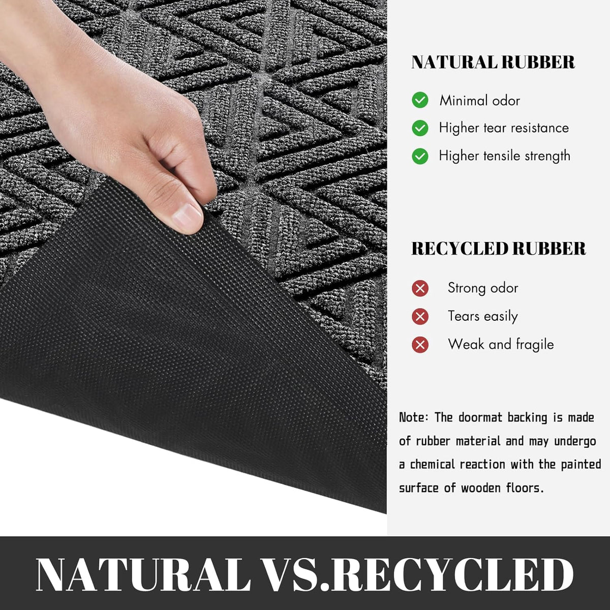 Yimobra Outdoor Mats for Front Door 29.5x17, All-Weather Waterproof Non-Slip Outdoor Door Mat