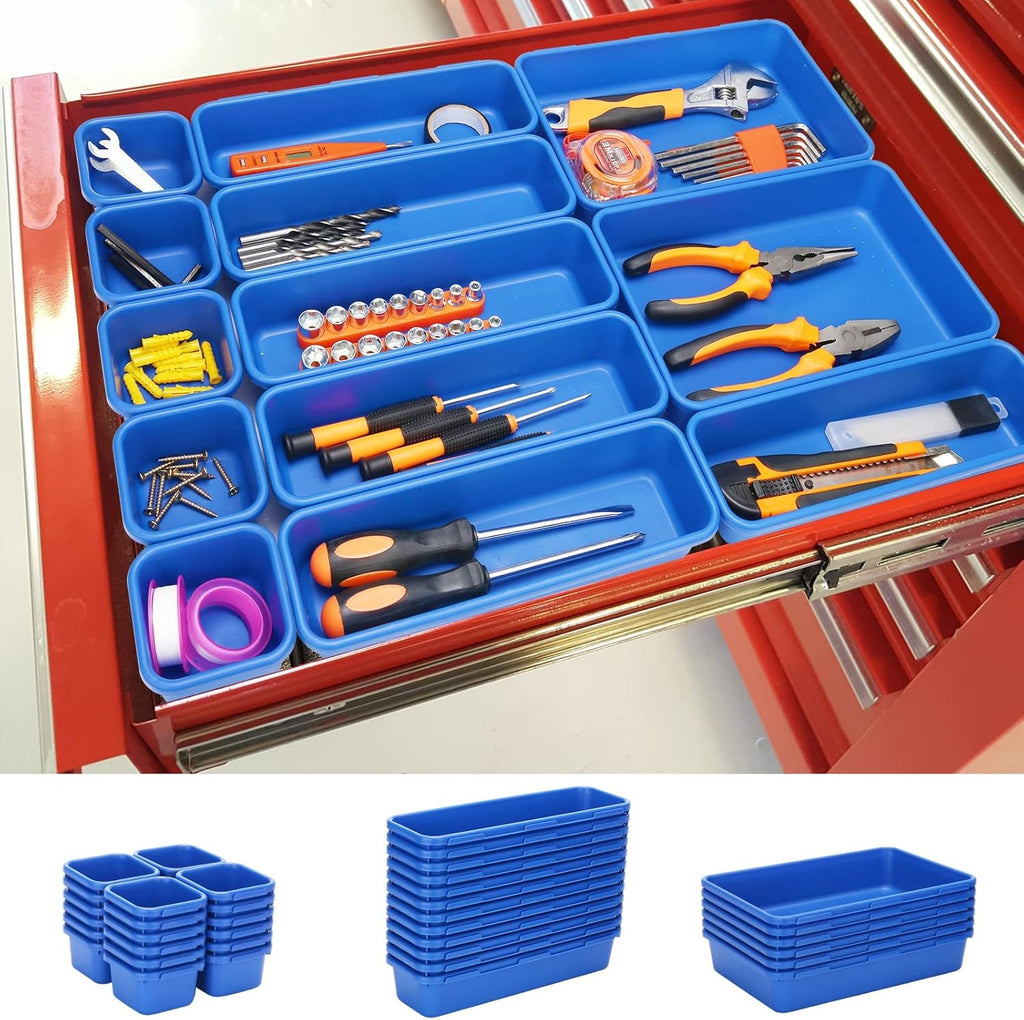 KeFanta 42 Pack Tool Box Organizer Tool Tray Dividers, Rolling Tool Chest Cart Cabinet Workbench