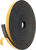 Weather Stripping Door Seal Strip (1/2 Inch X 1/4 Inch X 16Feet), Strong Adhesive, Lightproof