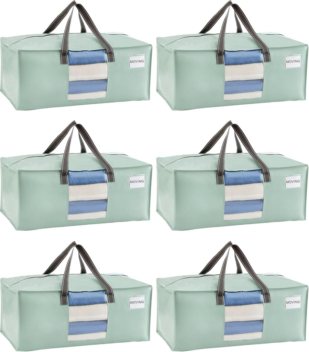 VENO 6 Pack Moving Bags for College, Heavy-Duty Storage Totes, Moving Boxes and Wardrobe Packing