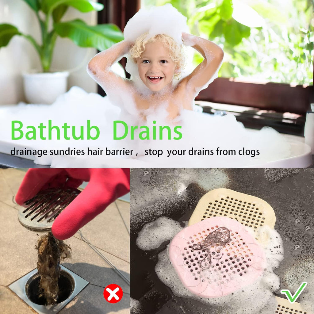Drain Cover Hair Catcher Drain Plug Hair Stopper Drain Protector for Shower Bathroom Accessories
