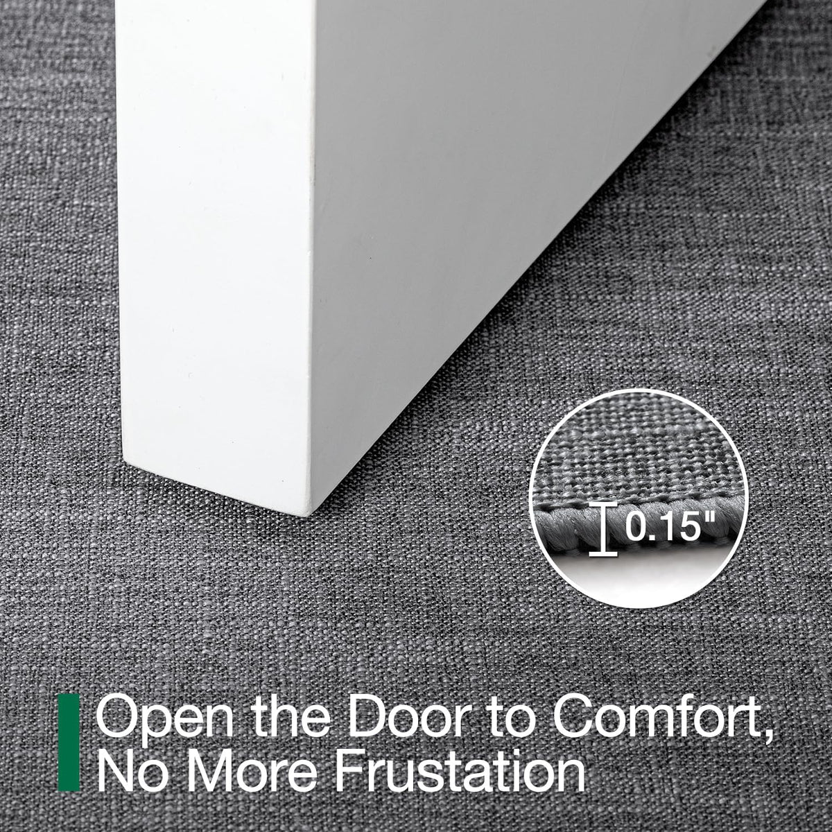 LUMI Ultra Thin Door Mat for Entryway,32"x48" Low Profile Non Slip Rubber Backing Indoor Doormat