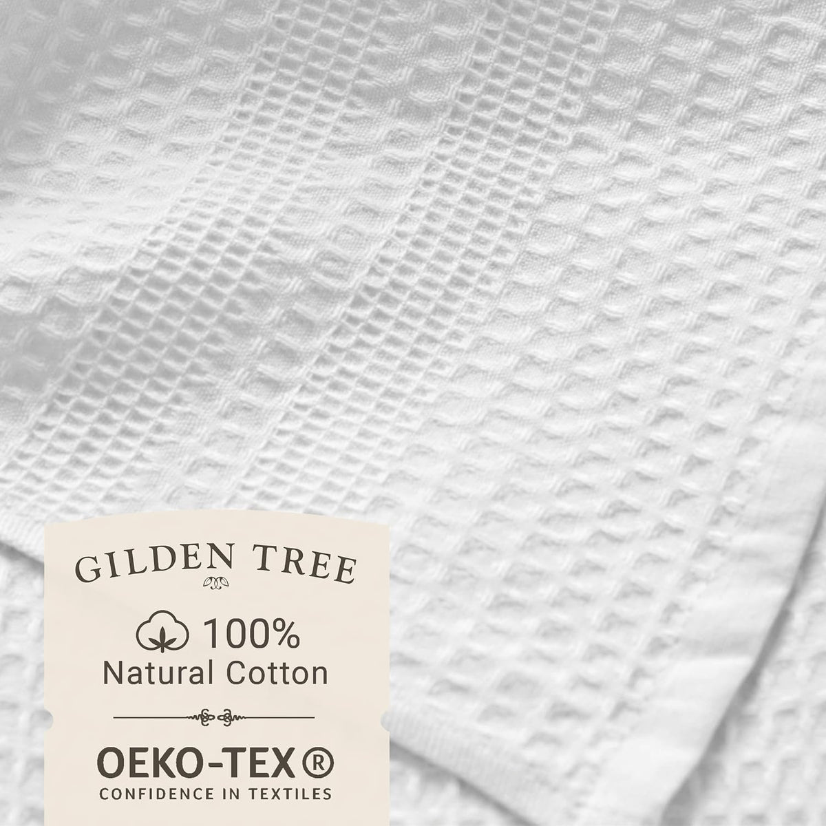 GILDEN TREE Waffle Towel Set Quick Dry Thin | 2 Bath Towels | 2 Hand Towels | 2 Washcloths, Classic