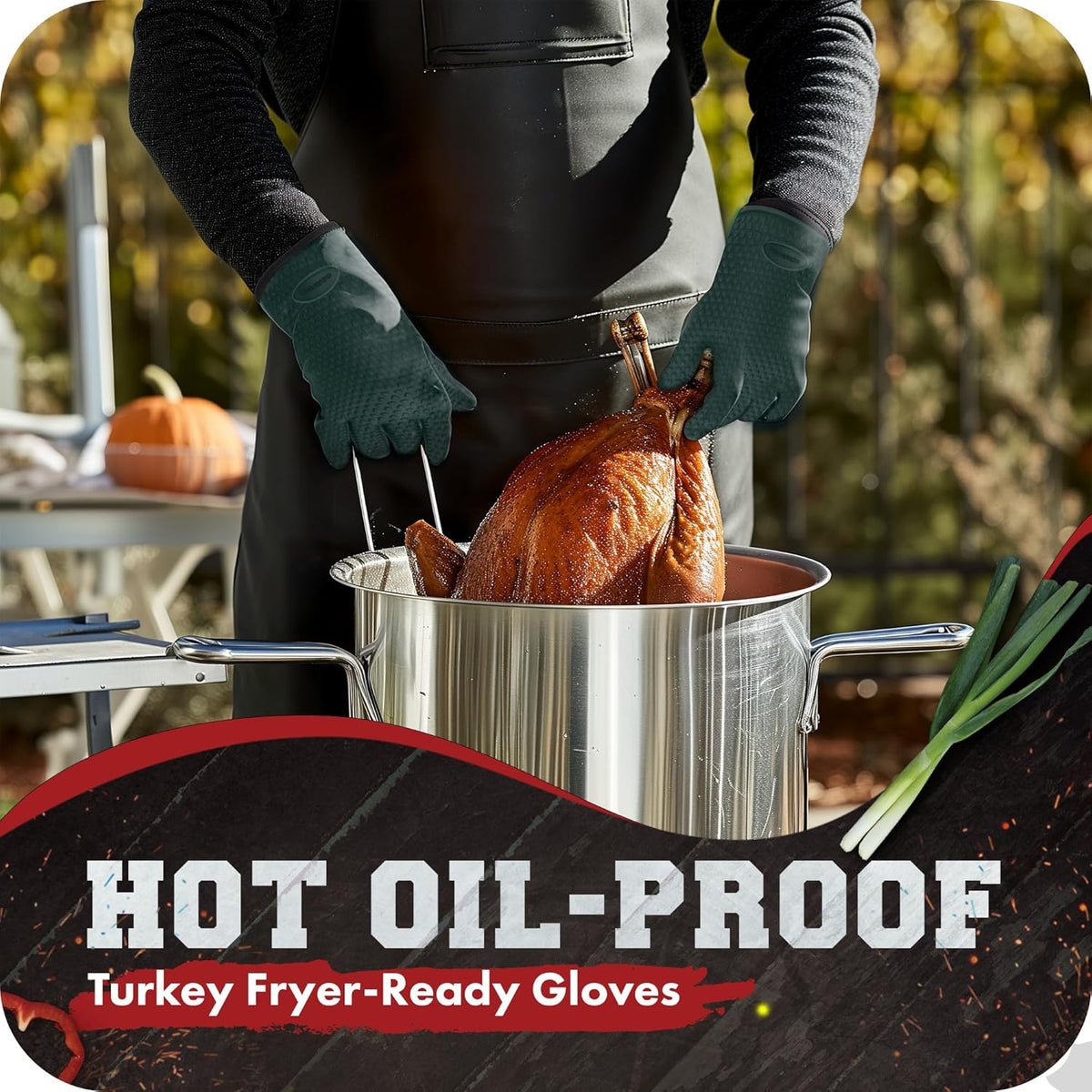 KITCHEN PERFECTION S Silicone Smoker Oven Gloves -Extreme Heat Resistant BBQ Gloves -Handle Hot