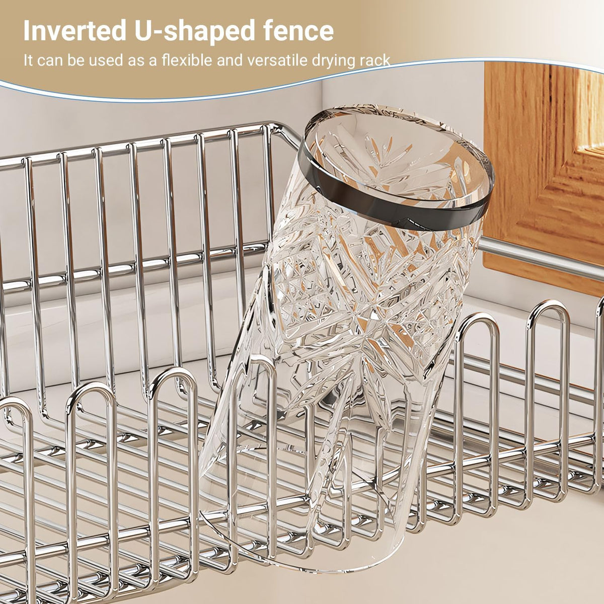 304 Stainless Steel Over Sink Counter Top Perfect Dish Drainer, Extendable Drainage Basket Drying