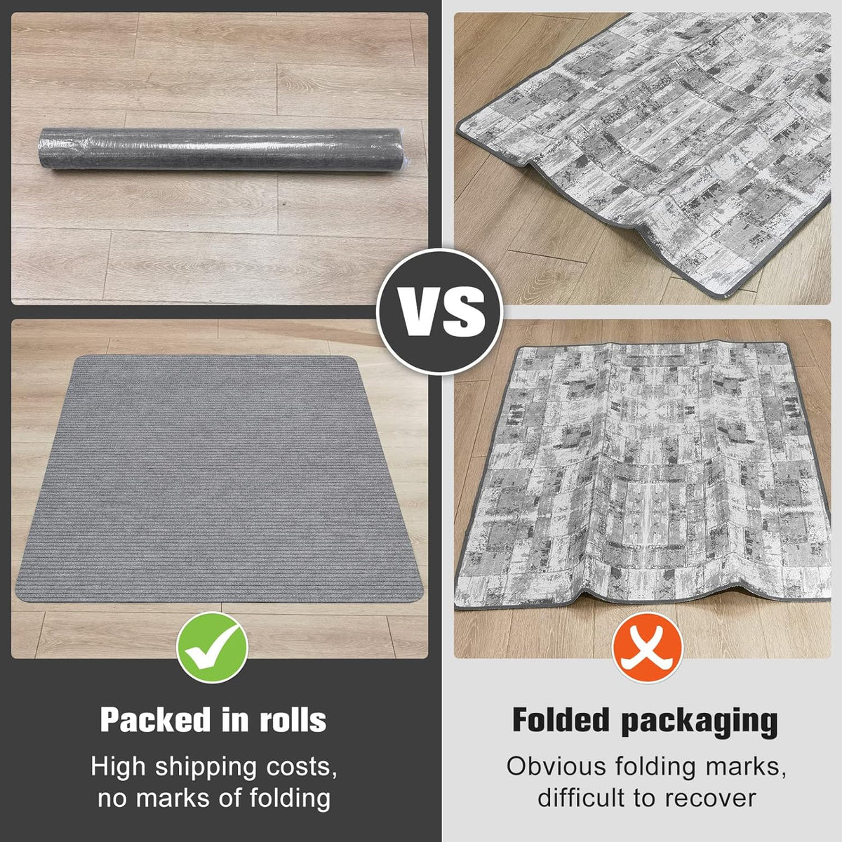 Placoot Desk Chair Mat for Hardwood Floor Corduroy Surface 1/6" Thick 55"x35" Office Chair Mat for