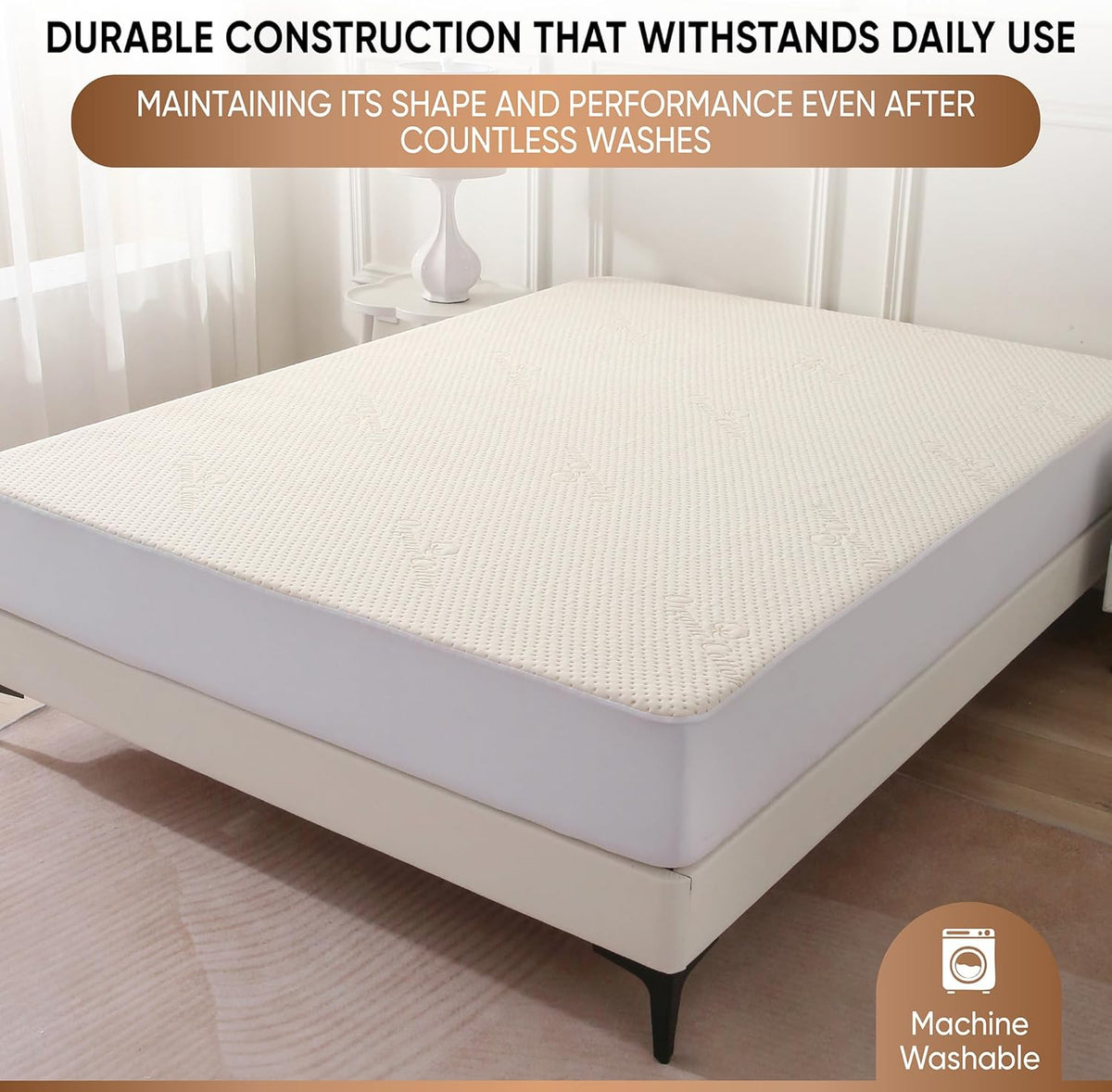 Luxury Waterproof Organic Mattress Protector Full - Organic Cotton Breathable Mattress Pad Cover