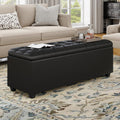 Ottoman with Storage 38 inches, Furniture End of Bed Storage Benches, Long Ottomans Bench with