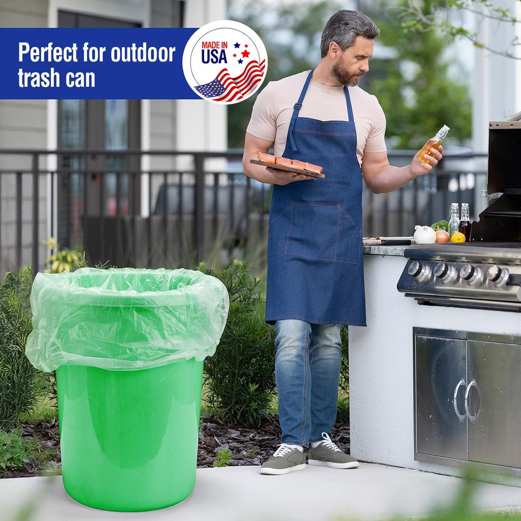 Delxo 40-45 Gallon Clear Trash Bags, 125 Count – Medium Duty Garbage Bags, Thick, Durable &