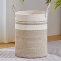 VIPOSCO Large Laundry Hamper, Tall Woven Rope Storage Basket for Blanket, Toys, Dirty Clothes in