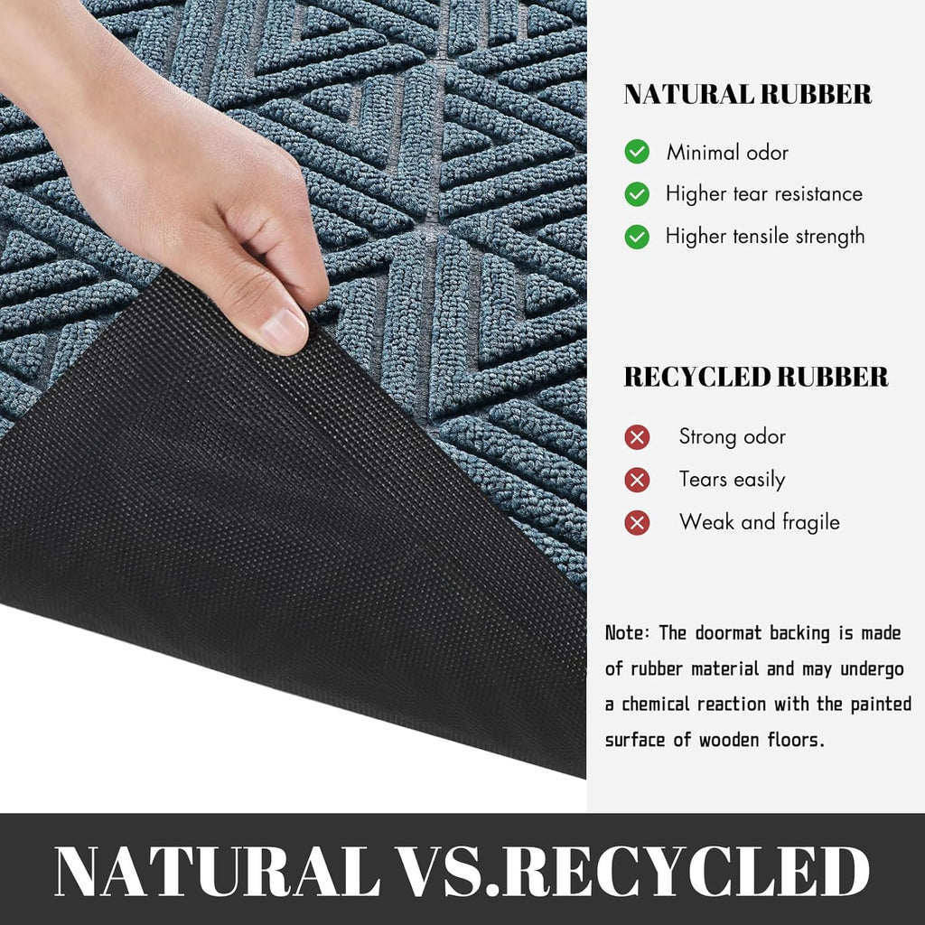 Yimobra Large Door Mat 36x24, All-Weather Waterproof Non-Slip Welcome Matt Outdoor, Heavy Duty Non