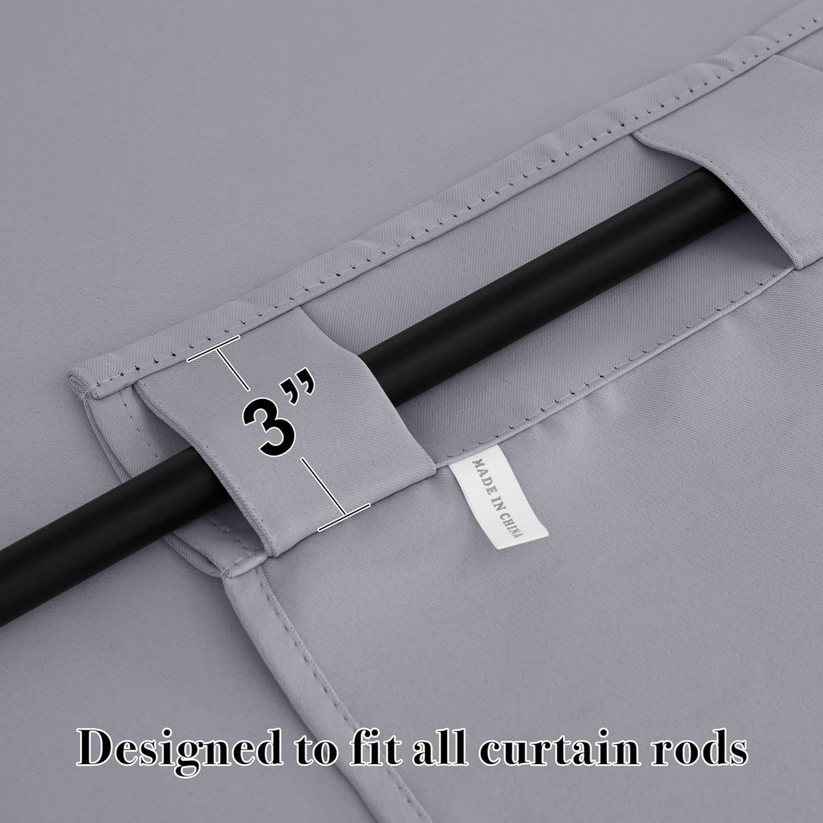 RYB HOME Bedroom Curtains, Room Darkening Thermal Insulated Curtain Back Tab Pleat Drapes Decent