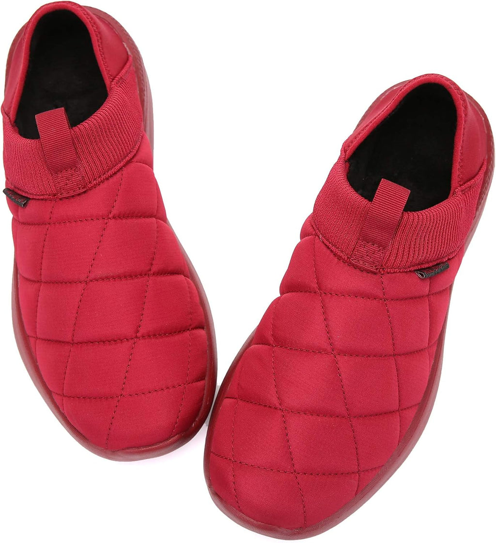KUBUA Slippers for Men and Womens Indoor House Shoes Plush Slip on Outdoor Garden Loafers