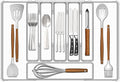 Silverware Drawer Organizer, Expandable Utensil Tray for Kitchen Drawers,BPA Free Flatware and
