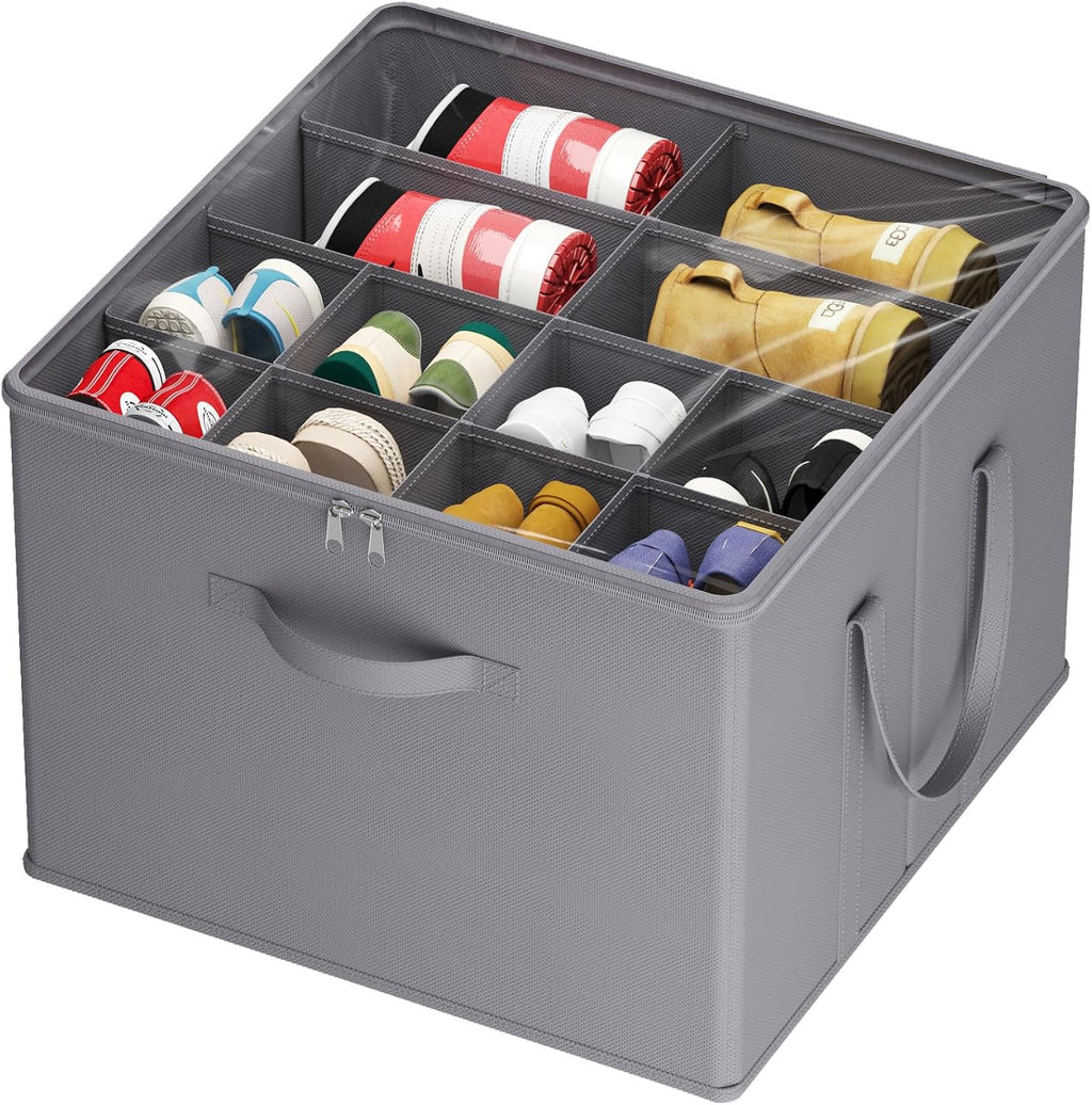 Lifewit Shoe Storage Organizer for Closet Fits 12-16 Pairs, Fabric Large Shoe Box Storage