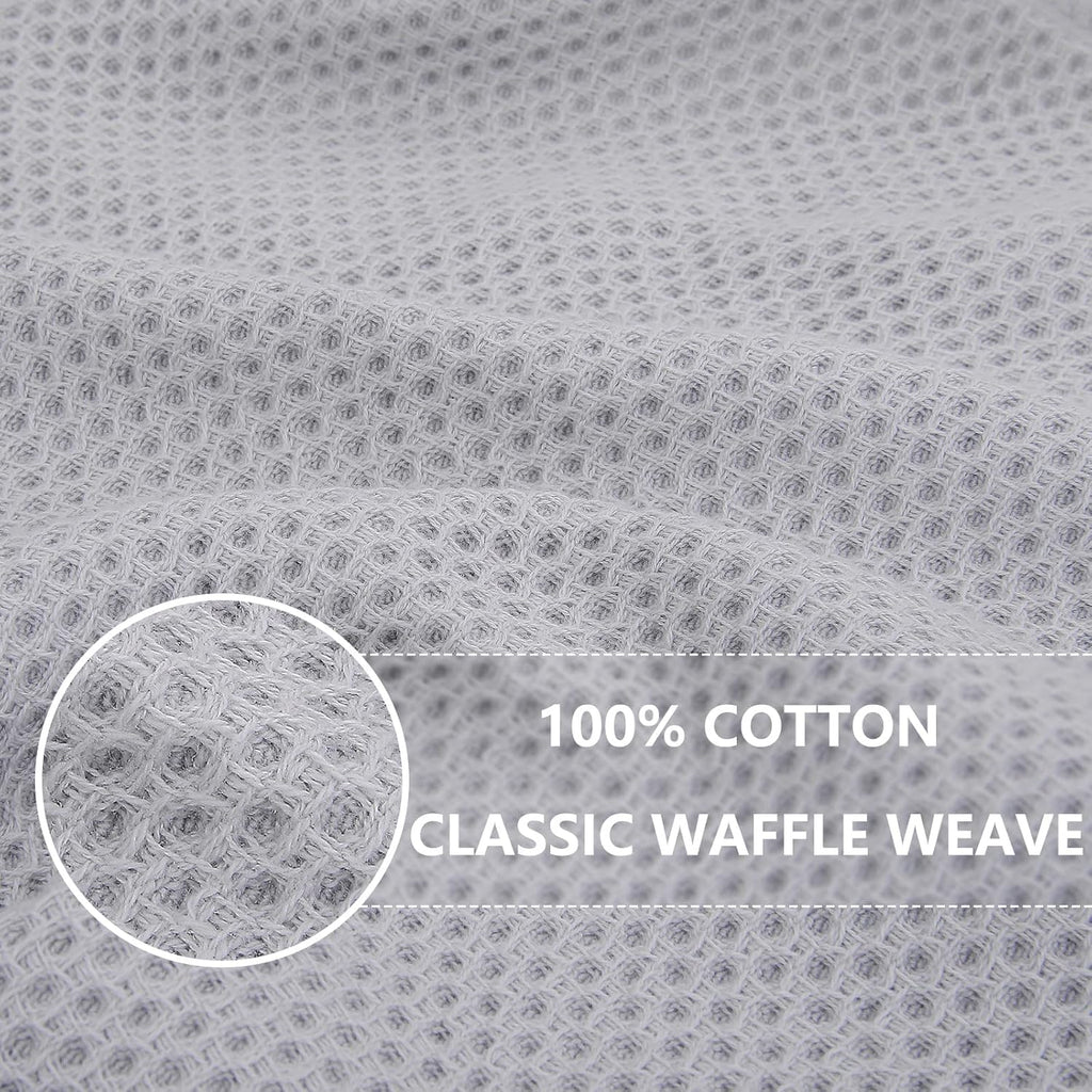 Homaxy 100% Cotton Waffle Weave Kitchen Dish Towels, Ultra Soft Absorbent Quick Drying Cleaning