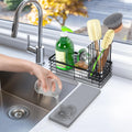 Sponge Holder for Kitchen Sink with Instant Drying Stone, Sponge Caddy, Stainless Steel Sink Caddy