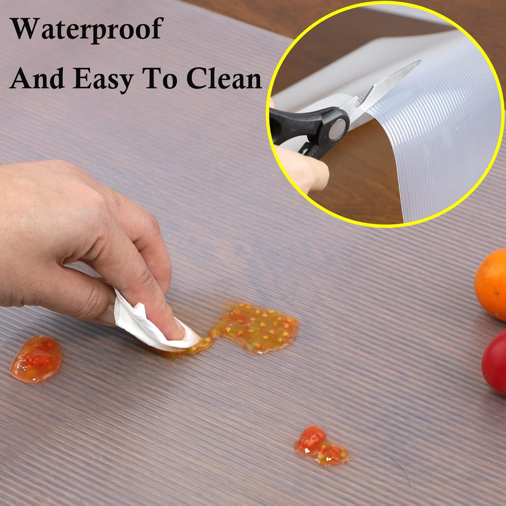 Shelf Liners for Kitchen Cabinets Non Adhesive Cabinet Drawer Liners Non Slip Waterproof 15 Inch