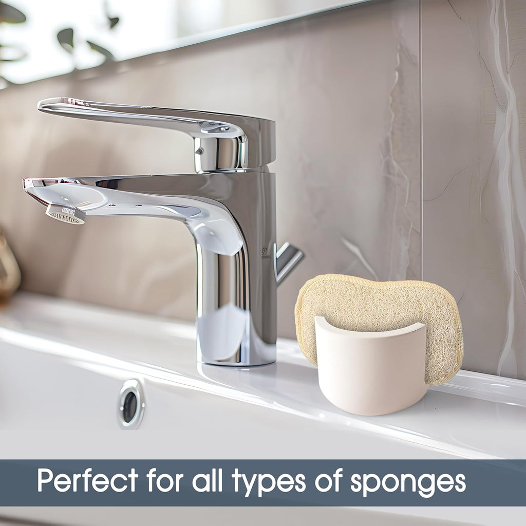 MOPHONICHOME Sponge Holder, Stone Sponge Holder for Kitchen Sink - Diatomite Kitchen Sink Caddy