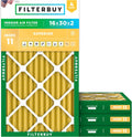 Filterbuy 16x30x2 Air Filter MERV 11 (MPR 1200) Allergen Defense Replacement (4-Pack)