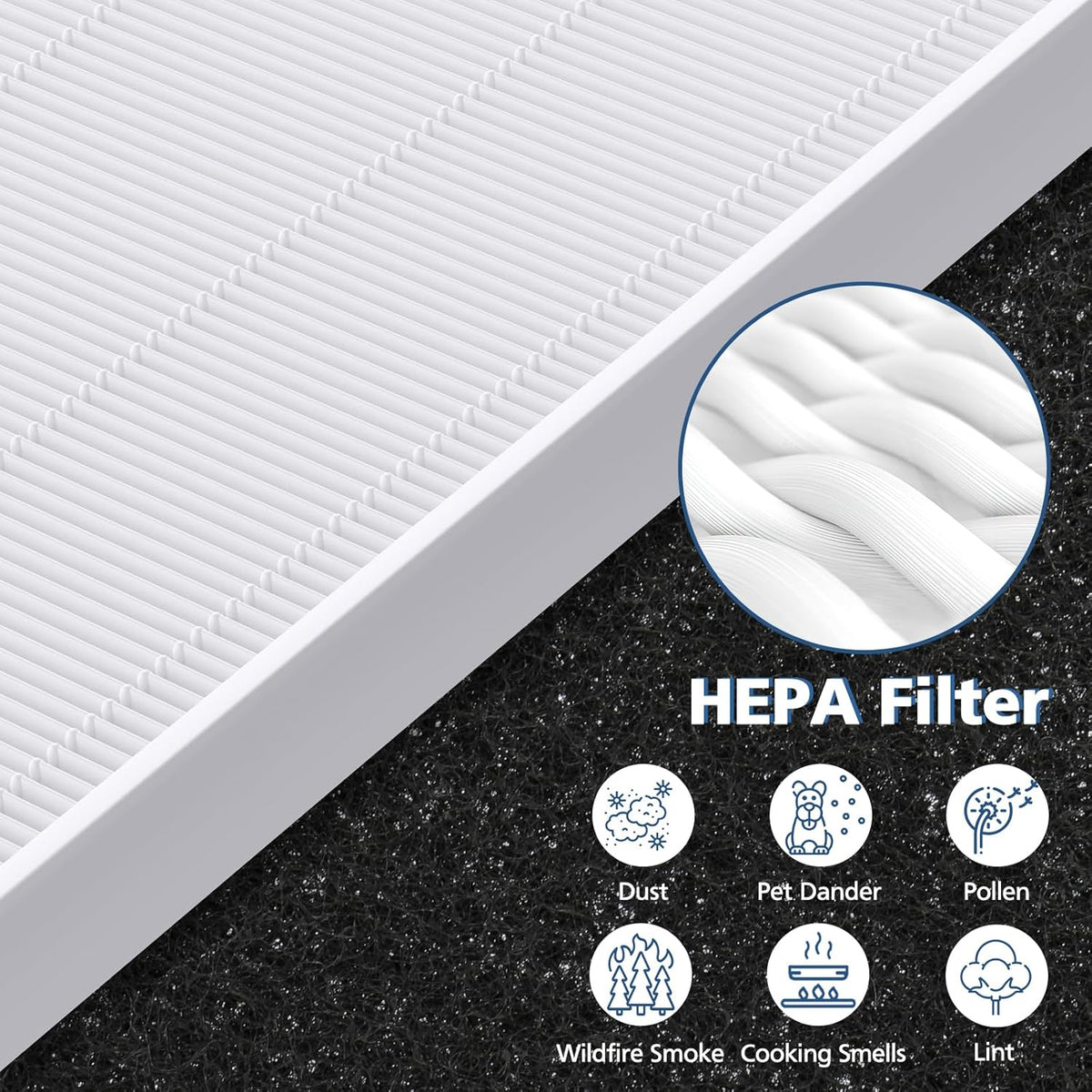 C545 HEPA Replacement Filter S Compatible with Winix C545 Air Purifier, Replaces Part 1712-0096-00