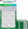 Filterbuy 20x32x1 Air Filter MERV 8 (MPR 700) Dust Defense Replacement (6-Pack), Electrostatic